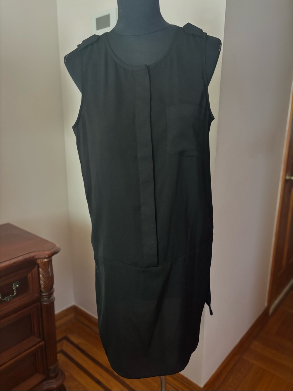 J. Crew Black Sleeveless Shift sleeveless Dress